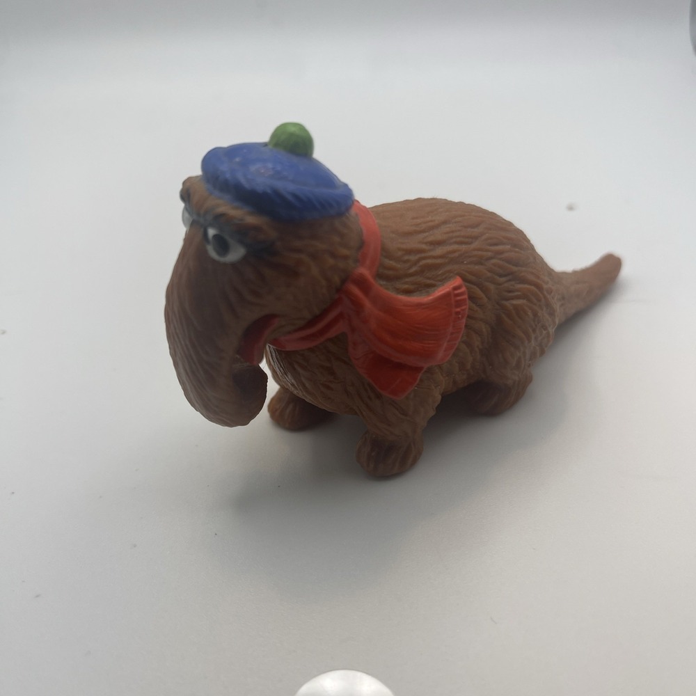 Snuffy Snuffleupagus With Hat Sesame Street Applause 1980s PVC Figure Vintage - Picture 2 of 13